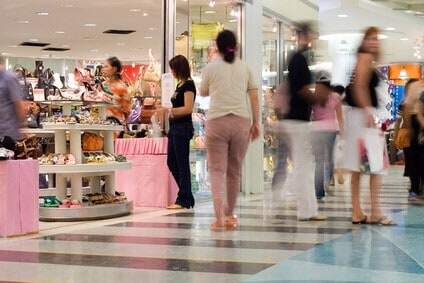 busy shoppers