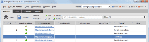 SEO PowerSuite - LinkAssistant