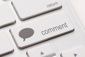 comment enter key and speech bubble icon.