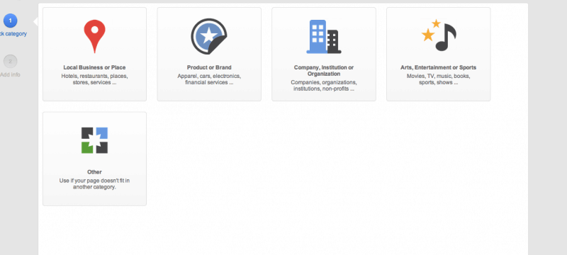 Screen shot of Google+ Local Options