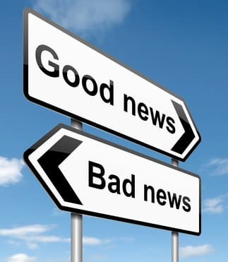 Illustration depicting roadsigns with a news concept. Blue sky background.