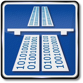 Symbol suggesting information superhighway