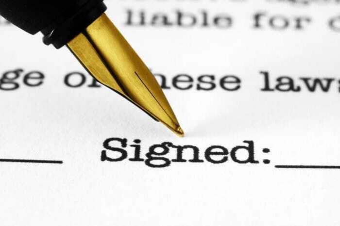 Fountain pen signature