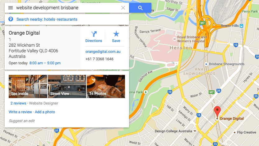 Google Business Screen Shot