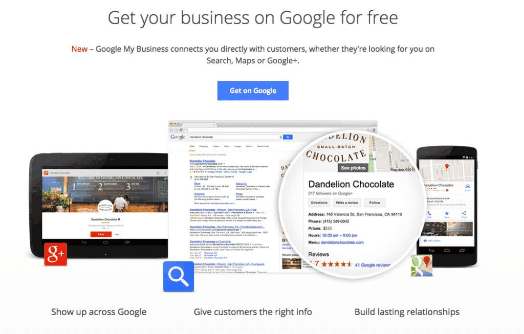 Google Business Screen Shot