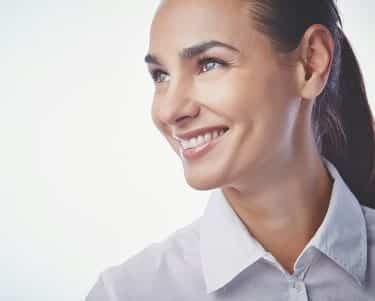 Woman looking left