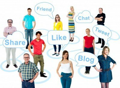 Social media sharing concept