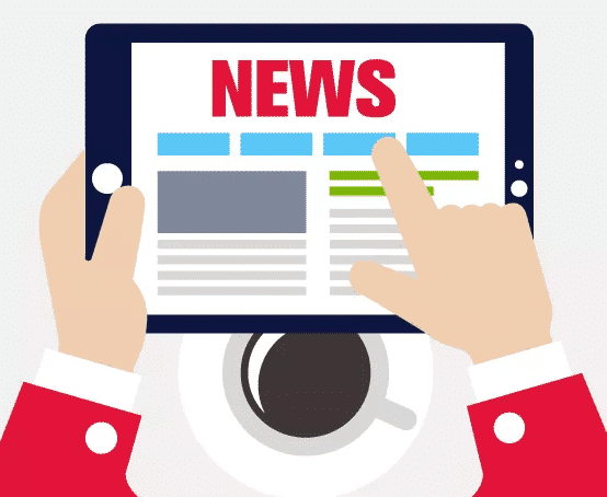 Digital news infographic
