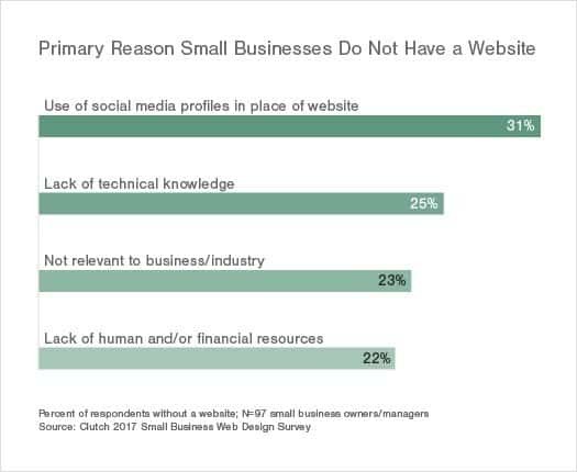 Reasons why businesses do not have websiets