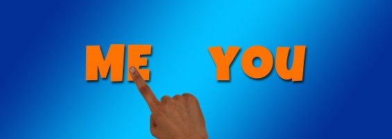 Personalised website concept showing words me and you