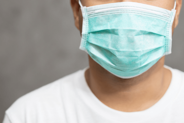Person wearing face mask