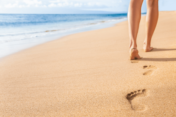 Footsteps in sand