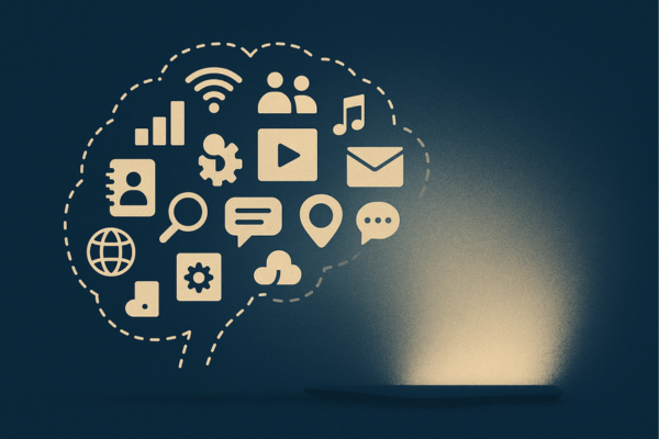 Digital brain activity concept